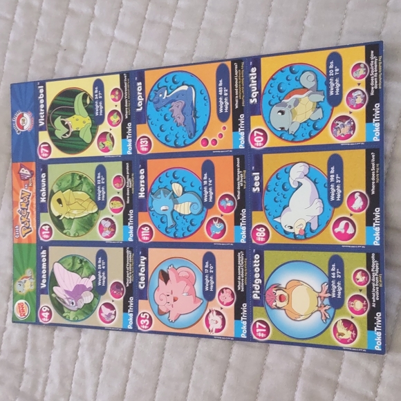 Pokemon Cards Burger King issues, 4 sheets - Picture 6 of 9